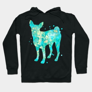 Basenji Dog Watercolor Painting Hoodie